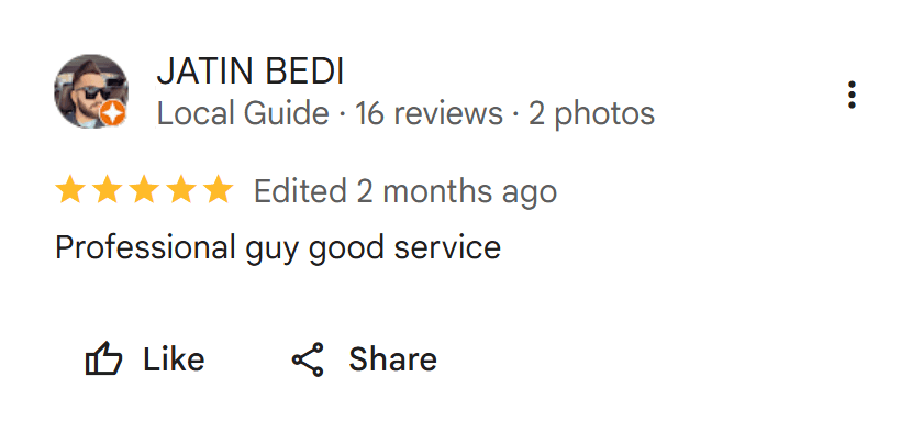 Screenshot of a verified Google Maps review for UNI Tires